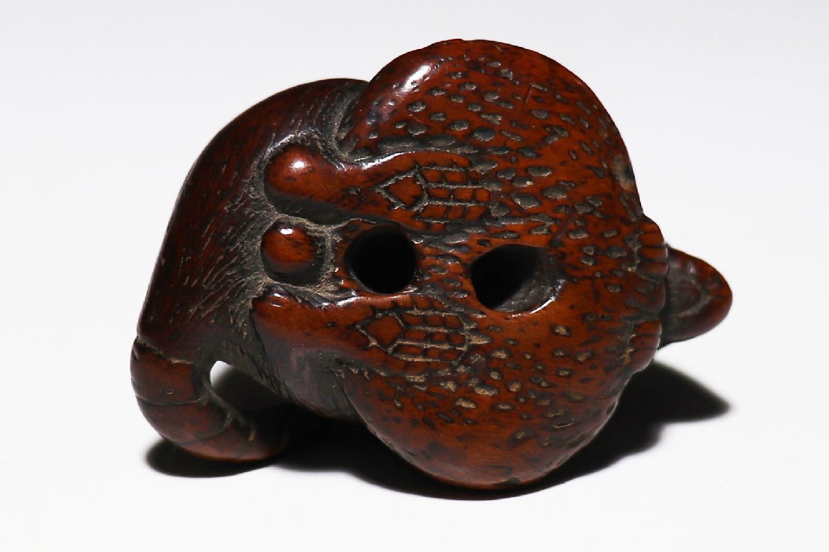 提げ物：木彫根付栗に鼠 a 文化遺産オンライン - Yahoo!オークション