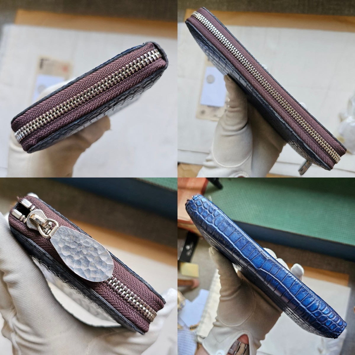 美品!交渉可!7SENSE,クロコダイル,藍染,ポロサス,セブンセンス,限定 