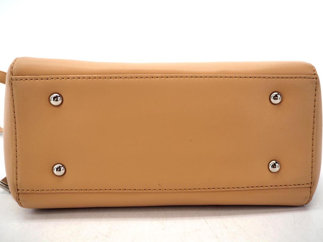 DIANA ダイアナ レザー 2WAY ショルダー バッグ ベージュ □□ ☆ dga6