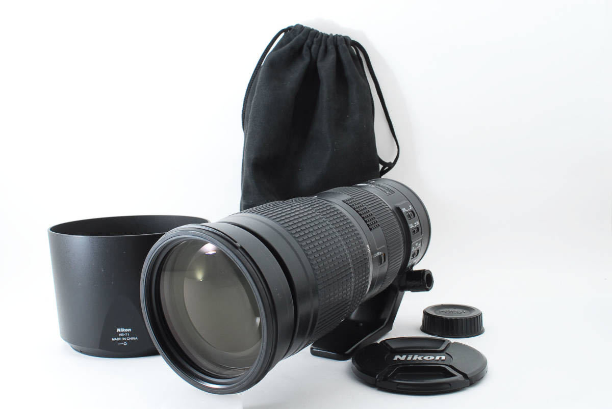 ★並品★ Nikon ニコン AF-S NIKKOR 200-500mm F5.6E ED VR 超望遠ズームレンズ フード ケース付き #2431
