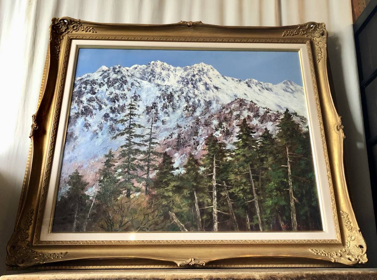 限定SALE，正規品】 【真作保証】武井清【立山残雪(黒部平)】
