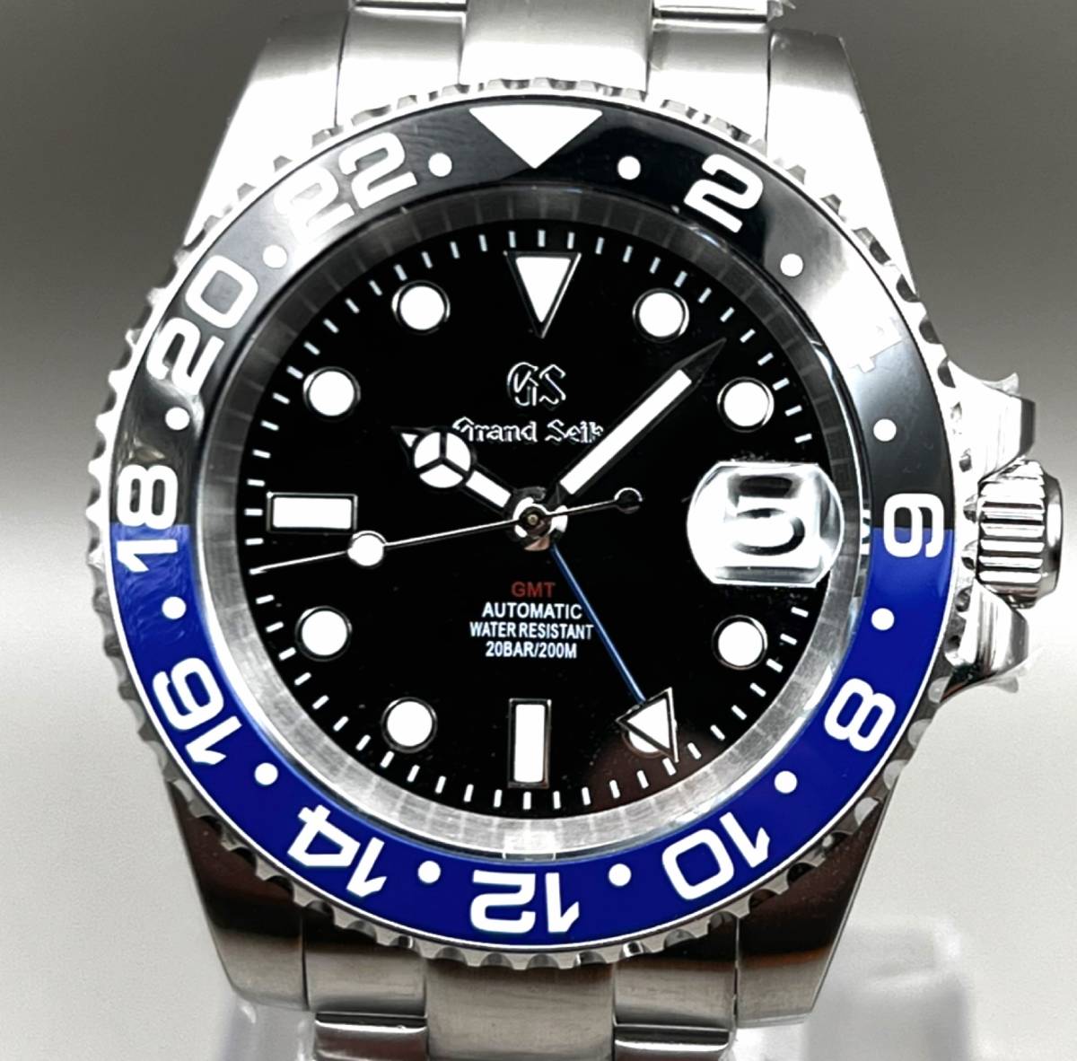 SEIKO MOD NH34 GMT バットマン カスタム 40mm ダイバーズ 手巻き 