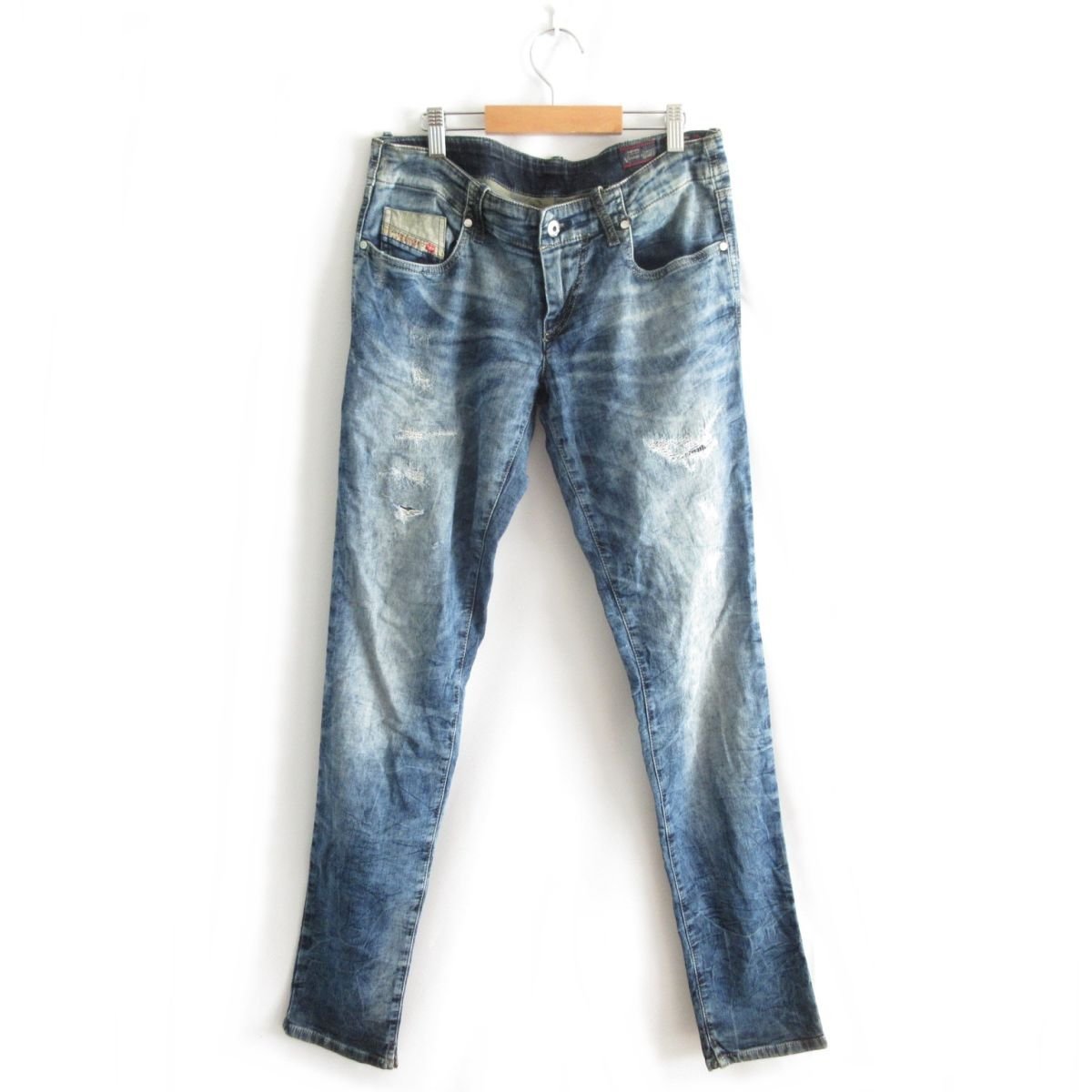 美品 DIESEL ディーゼル GRUPEE ストレッチ ダメージリペア加工 