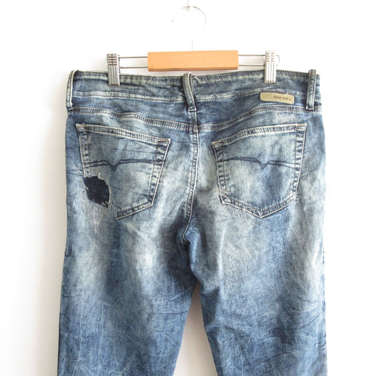 美品 DIESEL ディーゼル GRUPEE ストレッチ ダメージリペア加工 