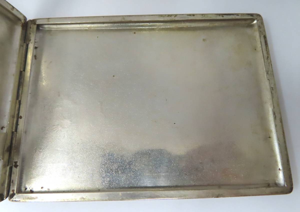 69542 在銘 銀製 SILVER 彫金 銀重 118.3g シガレットケース 煙草