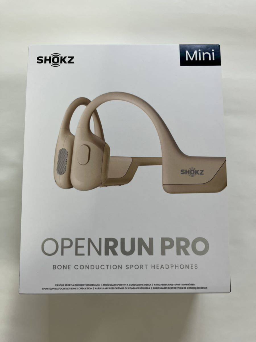Shokz OpenRun Pro Mini（ベージュ）骨伝導イヤホン