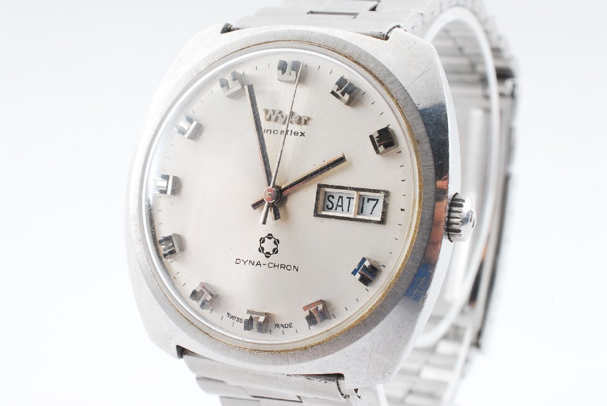 稼働品 ワイラー デイデイト 自動巻き ラウンド メンズ 腕時計 Wyler