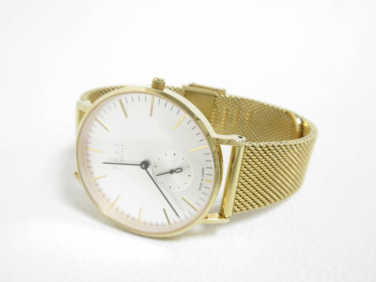 ひー 11455◇【SALE】knot ノット 腕時計 SSケース メッシュベルト CS-36