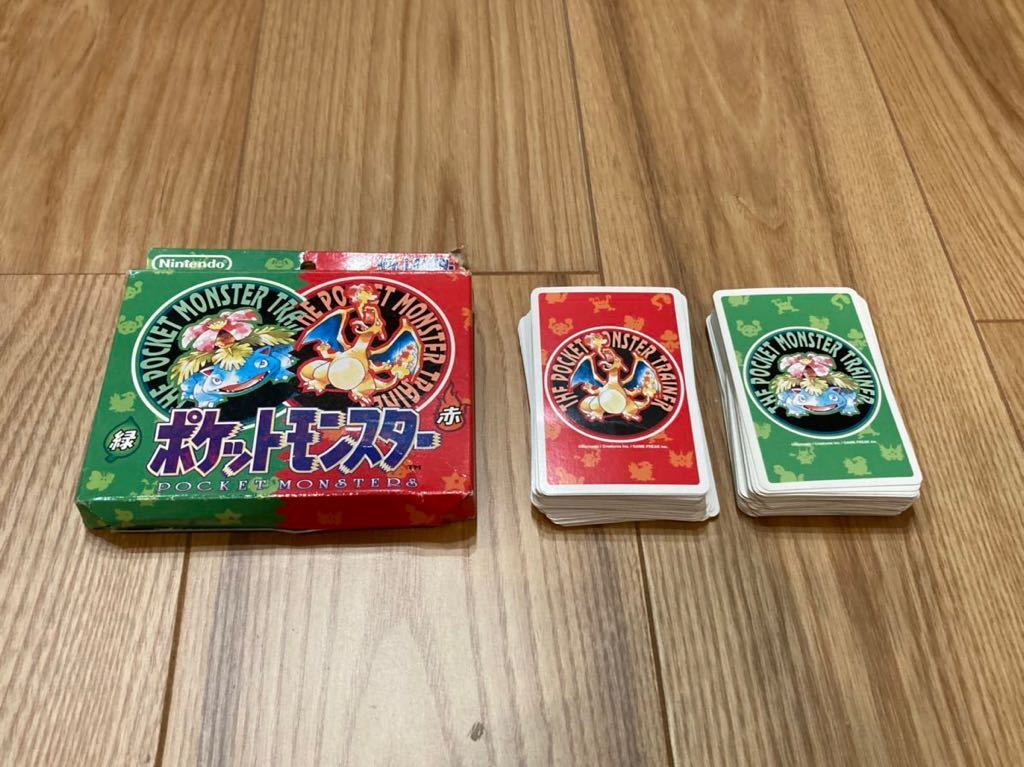 ポケモン トランプ 赤 緑 各54枚 計108枚 当時物 レトロ