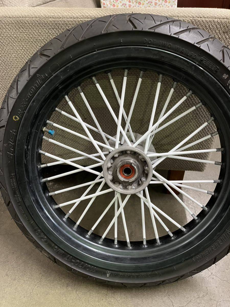カワサキ Dトラッカー250 純正タイヤ&ホイール 前後セット モタード RK 