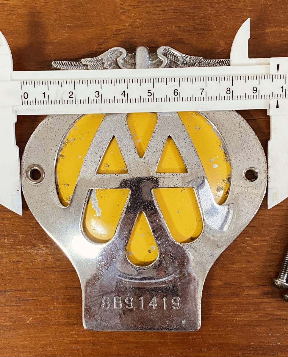 1960～61年製 イギリスAA グリルバッジ 英国輸入 当時本物 Vespa