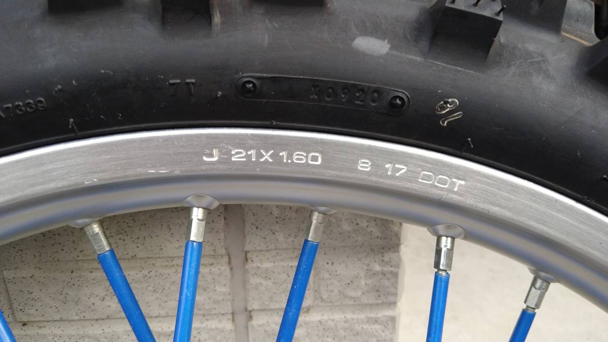 WR250R 前後ホイールセット WR250Xにポン付け仕様 前後バリ山タイヤ
