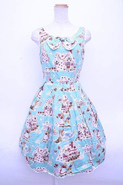 metamorphose お菓子のお家リボンジャンパースカート 23-03-14-074y-1-OP-ME-L-SZ-ZY