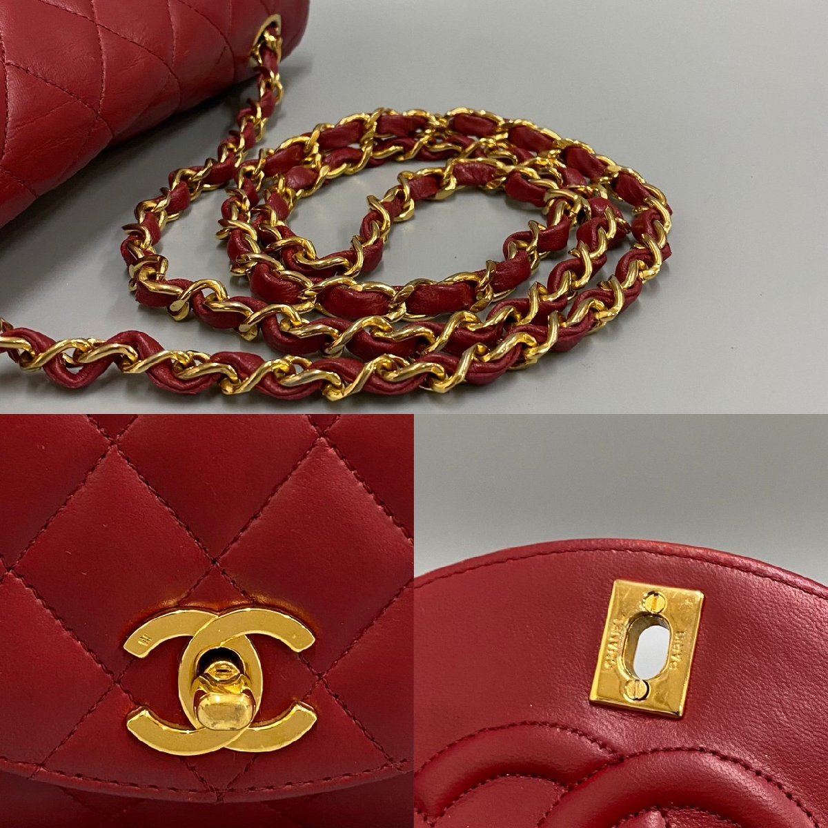 1円 極 美品 シール有 1番台 CHANEL シャネル マトラッセ 23cm ココ 