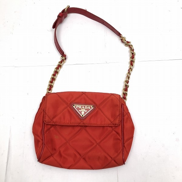 品質保証，安い PRADA ヴィンテージ チェーン ウエストバッグ 赤 ボディバッグ 金ロゴ G16(プラダ一般)｜売買されたオークション情報、yahooの商品情報をアーカイブ公開 - オークファン かばん、バッグ