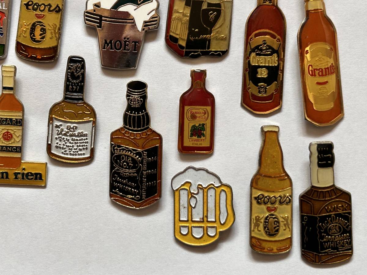 ヴィンテージピンバッジ セット バドワイザー 未使用品 フランス雑貨☆ピンズ ピンバッジ お酒・アルコール30個セット