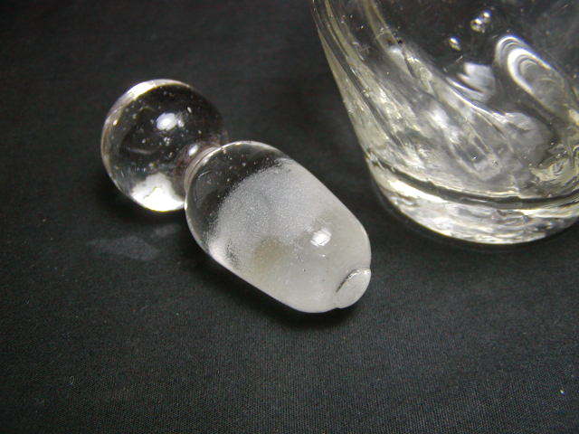 初だし 倉敷ガラス② 小谷眞三 作 醤油差し 香水瓶クリア気泡入り 保証