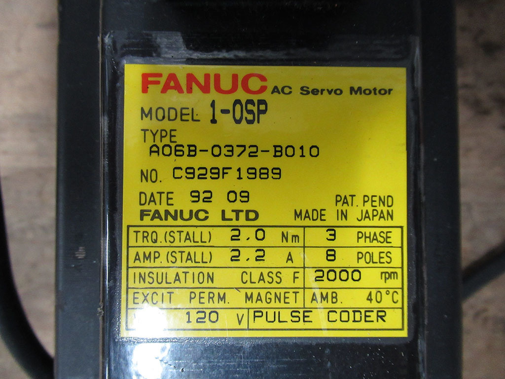 FANUC ファナック サーボモーター PULSE CODER 1-OSP A06B-0372-B010