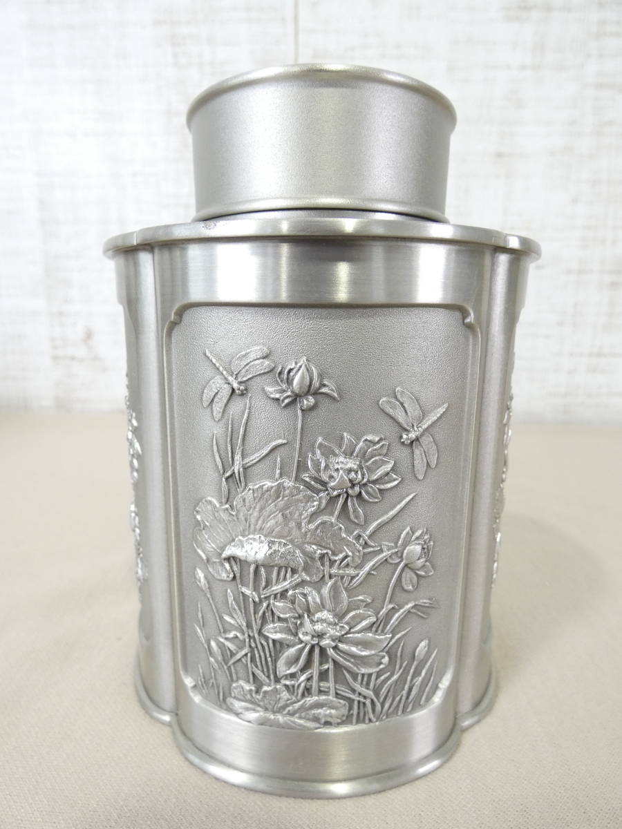 ロイヤルセランゴール ピューター 茶筒  SELANGOR 未使用品 ROYAL SELANGOR PEWTER ロイヤル セランゴール ピューター 錫製 茶筒