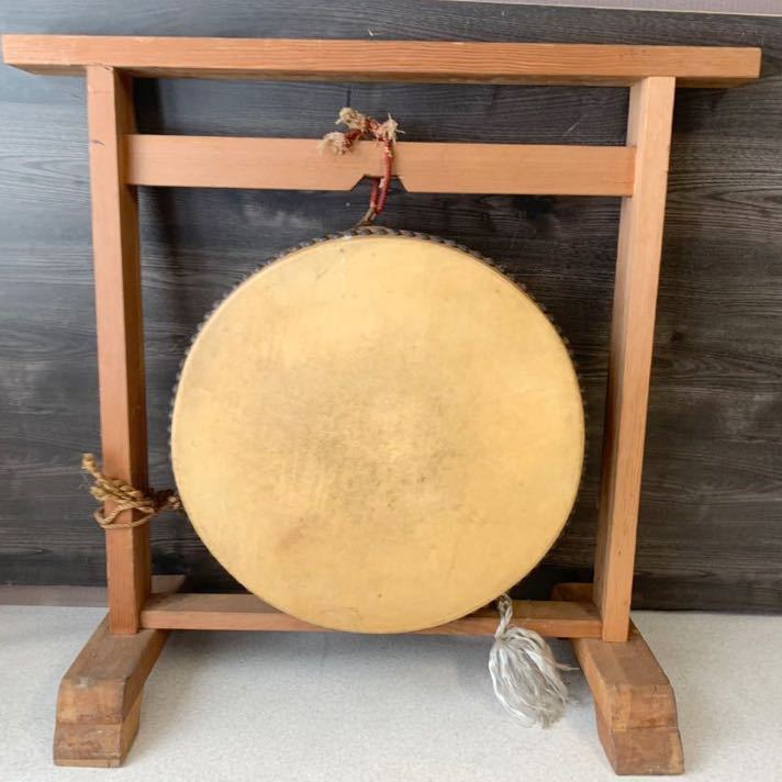 1円 特別製品 日本製 平太鼓 和太鼓 台付 鳥居台 楳 和楽器 吊るし太鼓