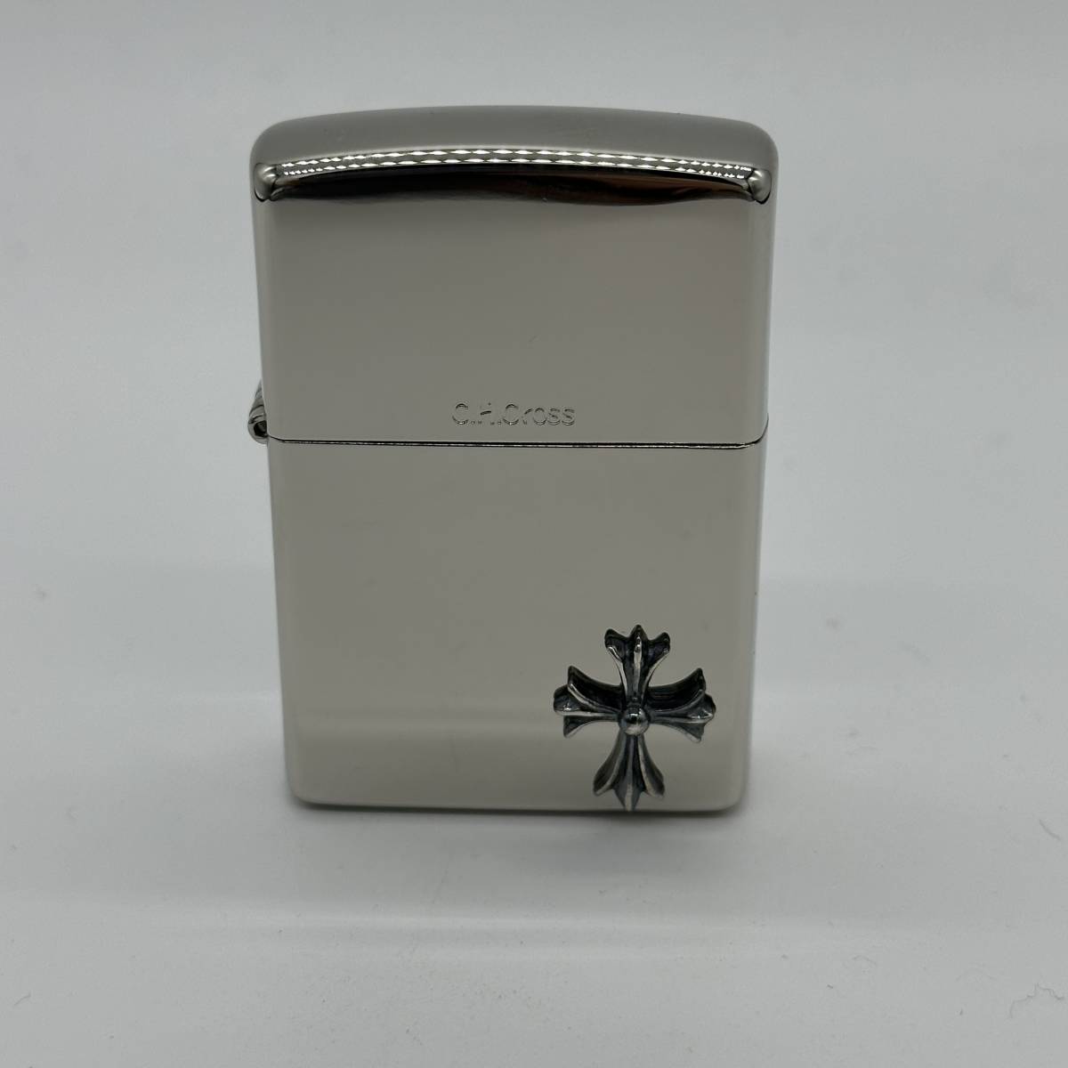 ZIPPO:ジッポー C.H.cross/クロスモチーフ メタル貼り 2022年製(タウン 