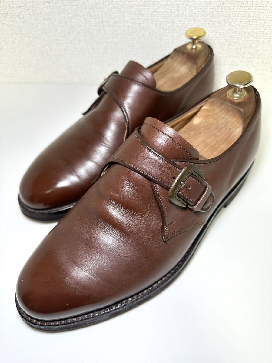 即決/リーガル/REGAL/メンズシューズ/ビジネスシューズ/シングルモンク/本革/革靴/通勤/24.5cm/ブラウン/茶/GEOX /モンクストラップ