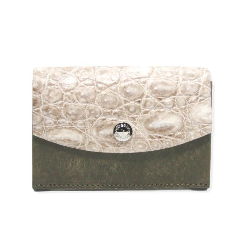 未使用 SEEGER ゼーガー 小銭入れ APOLLON SSS-22016 アポロン ヒマラヤクロコ ナチュラルホワイト/グリージオ 28006163