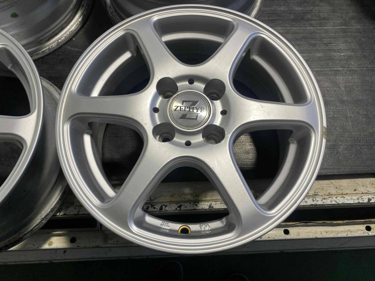 ☆ ZEPHYR 社外 中古アルミホイール 4本セット 14 × 5.5J +38 100 4穴
