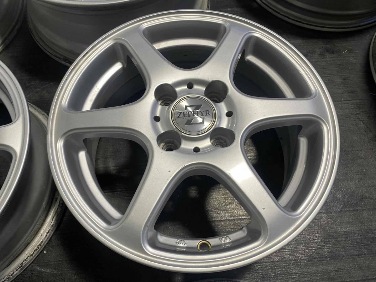 ☆ ZEPHYR 社外 中古アルミホイール 4本セット 14 × 5.5J +38 100 4穴