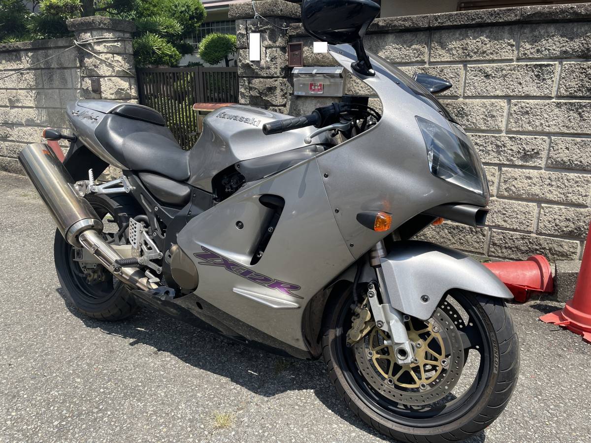 か　 カワサキ ZX-12R 書類、鍵付き レストアベースor部品取り車 検