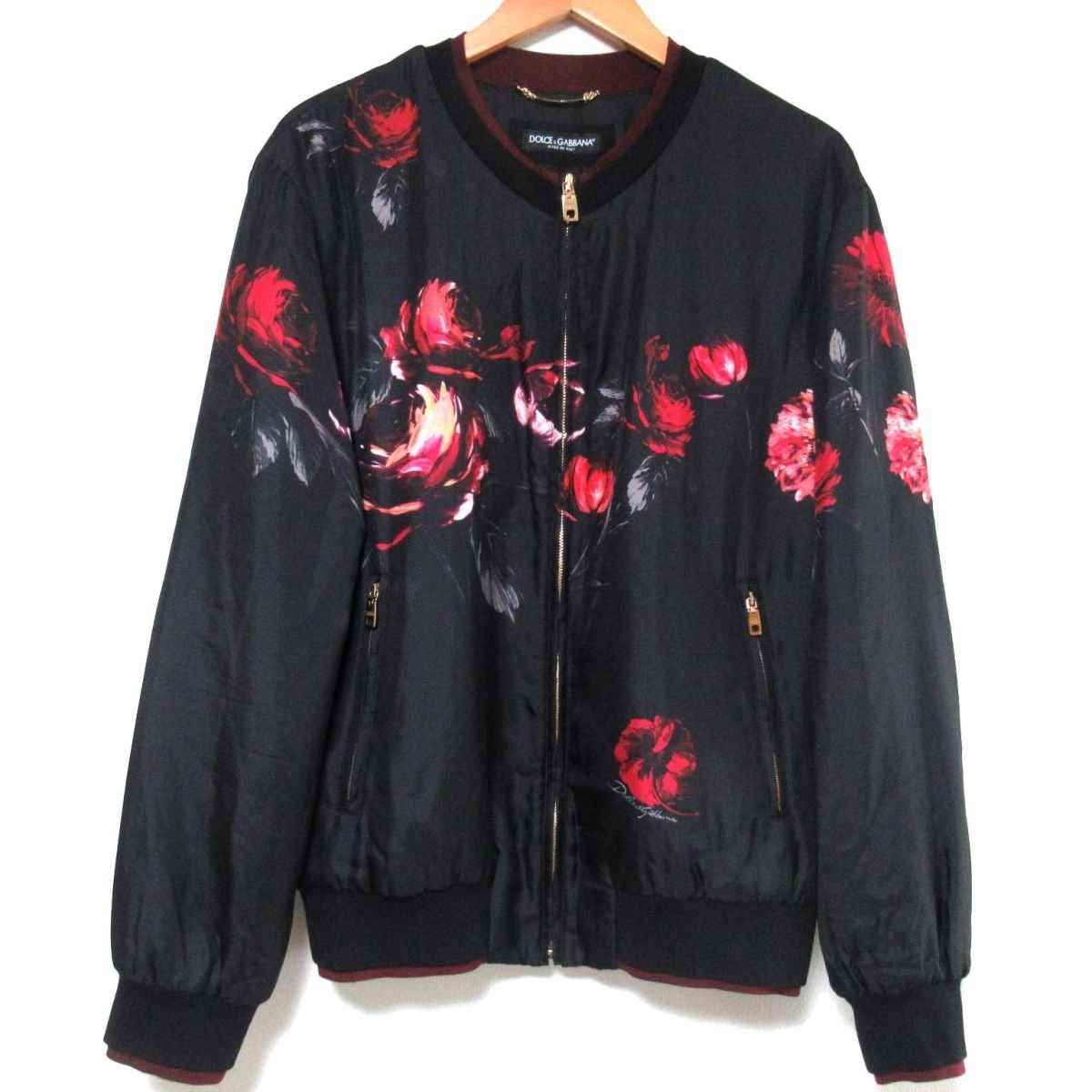 美品 DOLCE&GABBANA ドルチェ&ガッバーナ フローラル柄 ジップアップ 