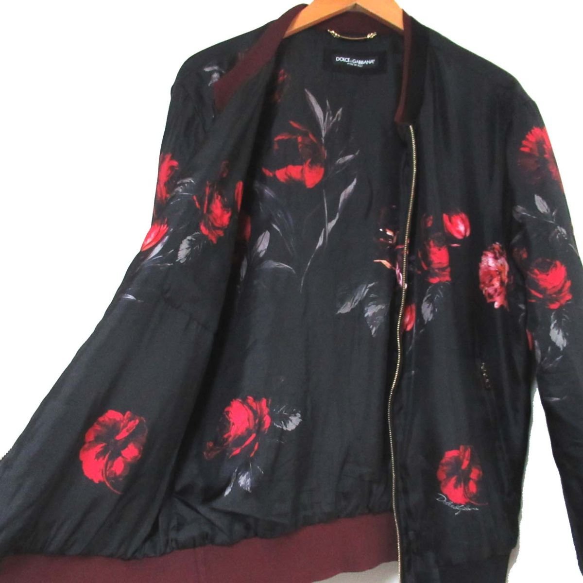 美品 DOLCE&GABBANA ドルチェ&ガッバーナ フローラル柄 ジップアップ 