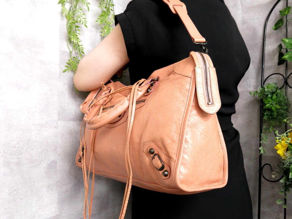 ○美品○BALENCIAGA バレンシアガ○115748 シティ○レザー 本革○2way 