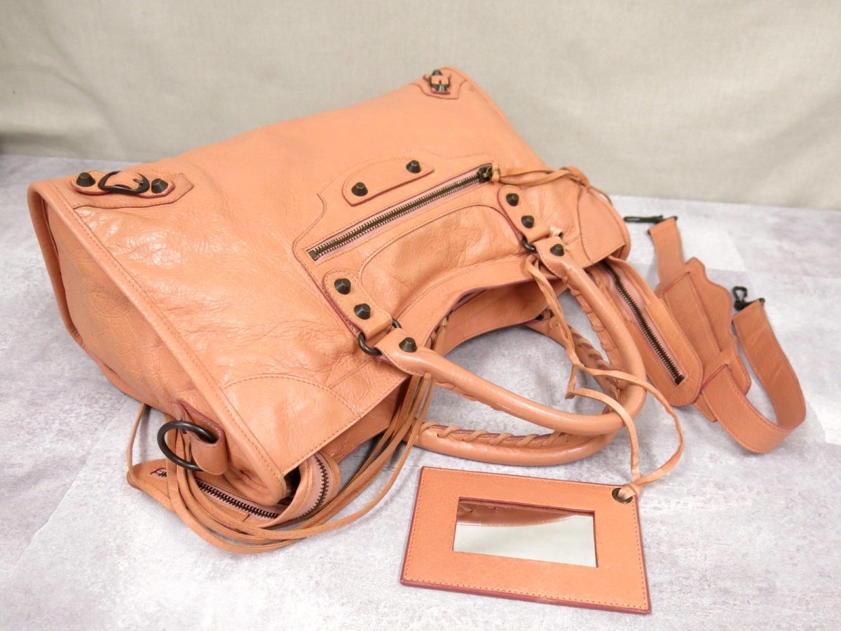 ○美品○BALENCIAGA バレンシアガ○115748 シティ○レザー 本革○2way 
