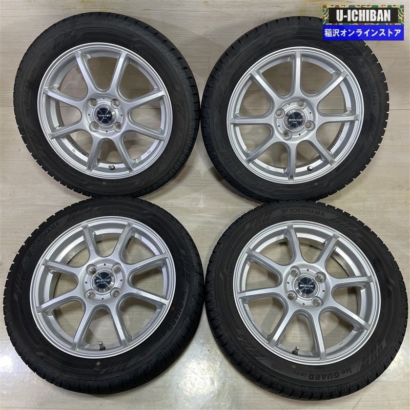 良品 溝あり ハスラー キャストアクティバ 等 BUSTER 4.5-15+45 4H100 ヨコハマ iG60 165/60R15 15インチ スタッドレス 4本セット 009