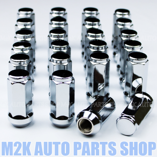ホイールナット 24個 M12 49mm ハイエース ロングナット P1.5 19HEX サーフ ランクル 6穴 メッキ