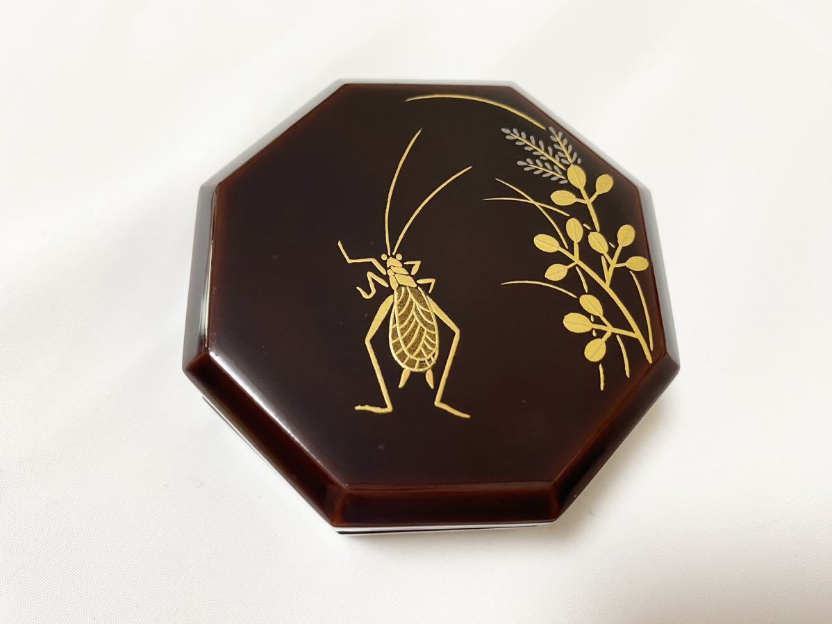 不賢斎 八角 香合 萩と鈴虫 蒔絵 有馬頼底 茶道具 共箱(香合)｜売買