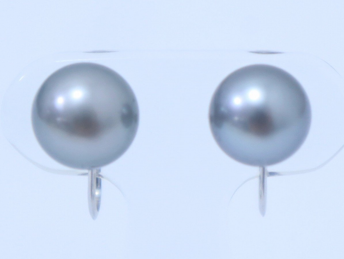 【1円スタート】Pt900 刻印 真珠 パール イヤリング 約9.5mm珠 総重量約3.30g 7-A118/1/60L