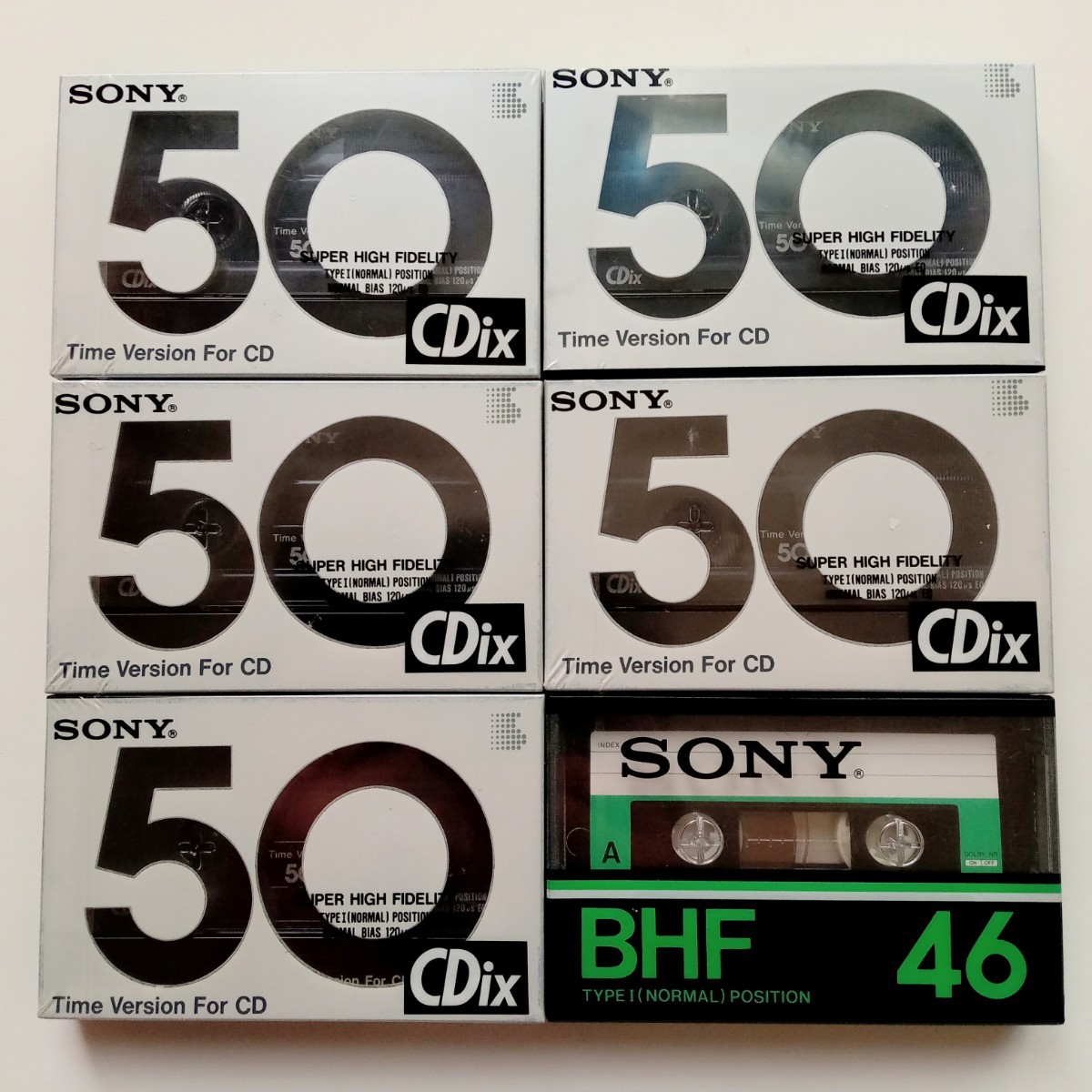 カセットテープ SONY 6本 ソニーカセットテープカセット60分未使用未