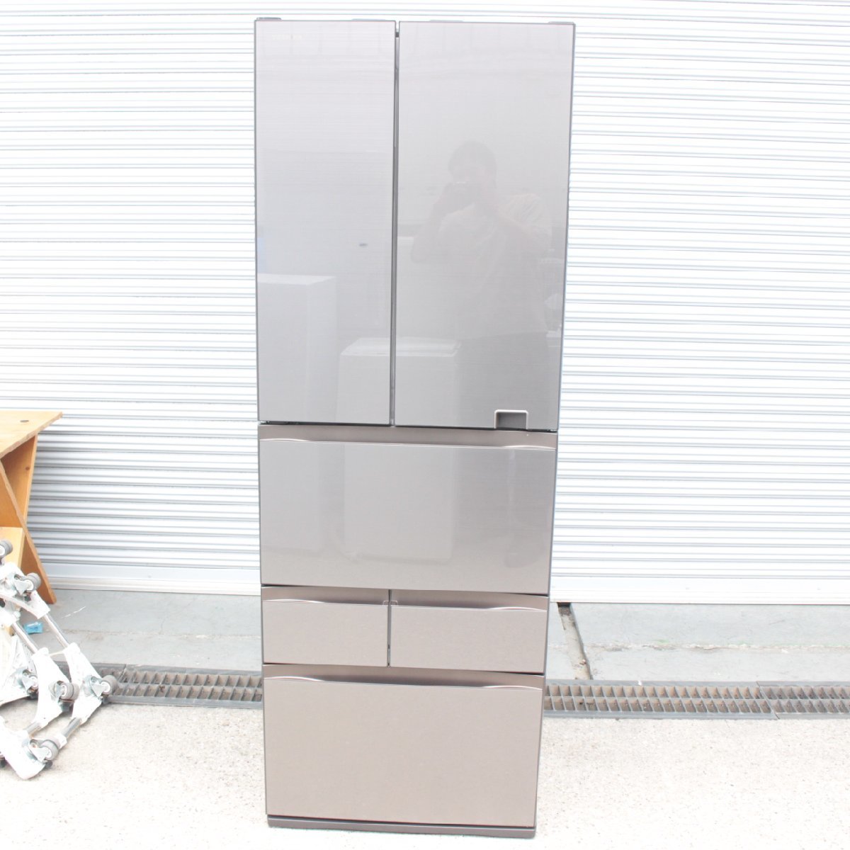 R230)【送料別】TOSHIBA 6ドア 461L 2020年製 VEGETA GR-S460FZ アッシュグレージュ 幅65cm ベジータ 自動製氷 東芝 冷凍 冷蔵