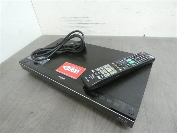 1TB☆12年☆シャープ/SHARP/AQUOS☆HDD/BDレコーダー☆BD-T1100☆リモコン付☆3番組同時録画/3D対応機 管SA2395