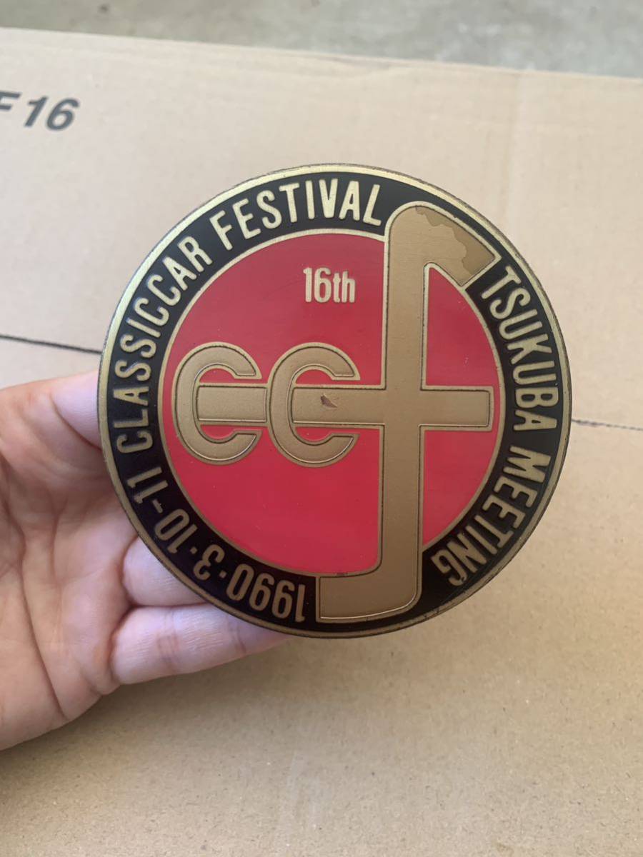 クラシックカー　フェスティバル　つくば　16th バッチ　カーバッジ 1990年　当時物 