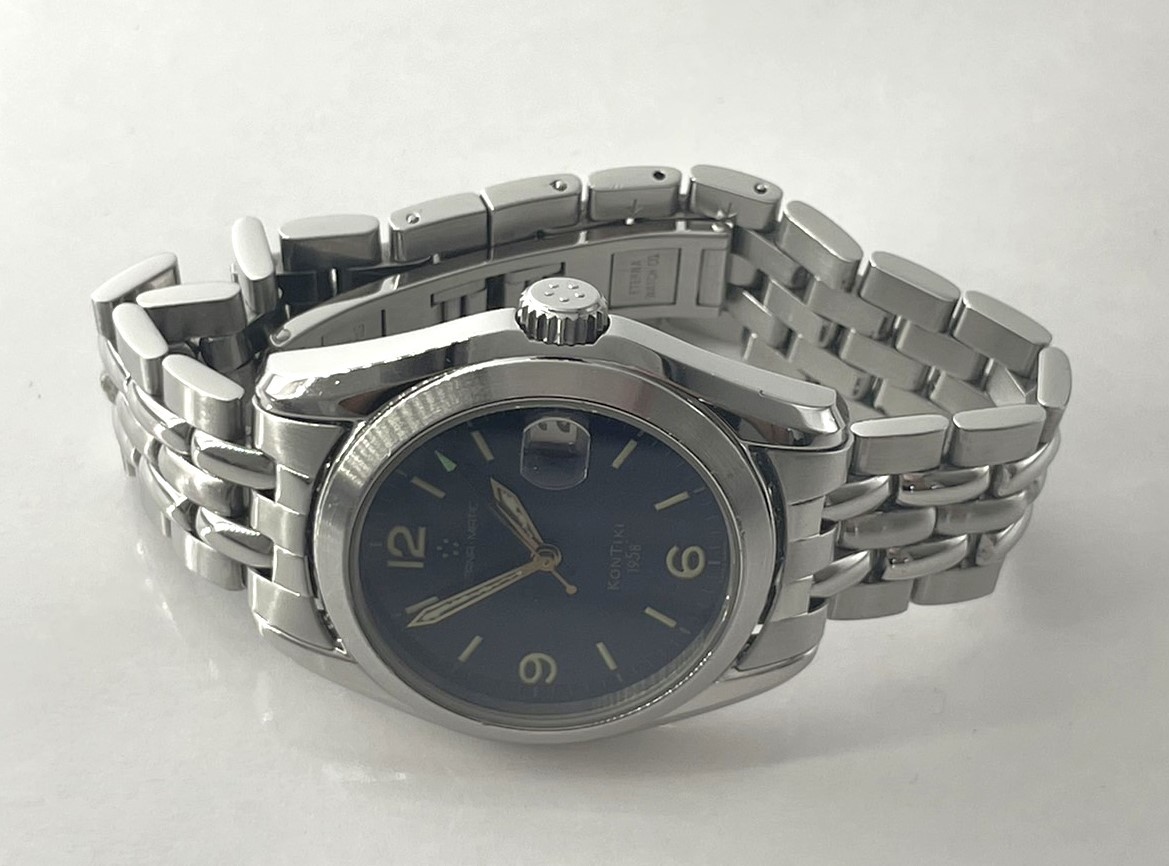 専用となります！　エテルナマチック自動巻き ブラック エテルナ マチック レディース 18K ベゼル 自動巻 白 ETERNA MATIC