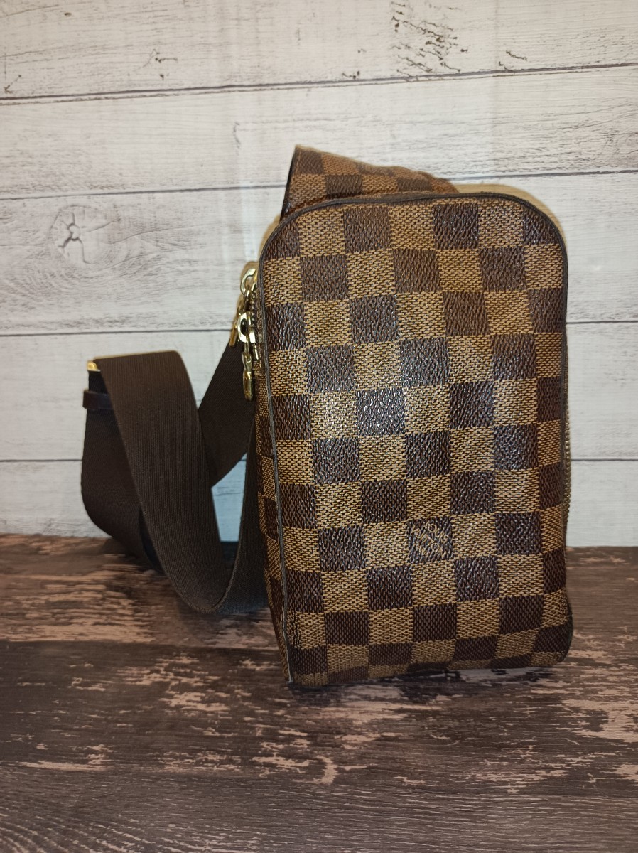 nn0202 142 ★LOUIS VUITTON★ ルイヴィトン 正規品 ダミエ ジェロニモス 中古 ボディバッグ ショルダーバッグ メンズ 1円スタート