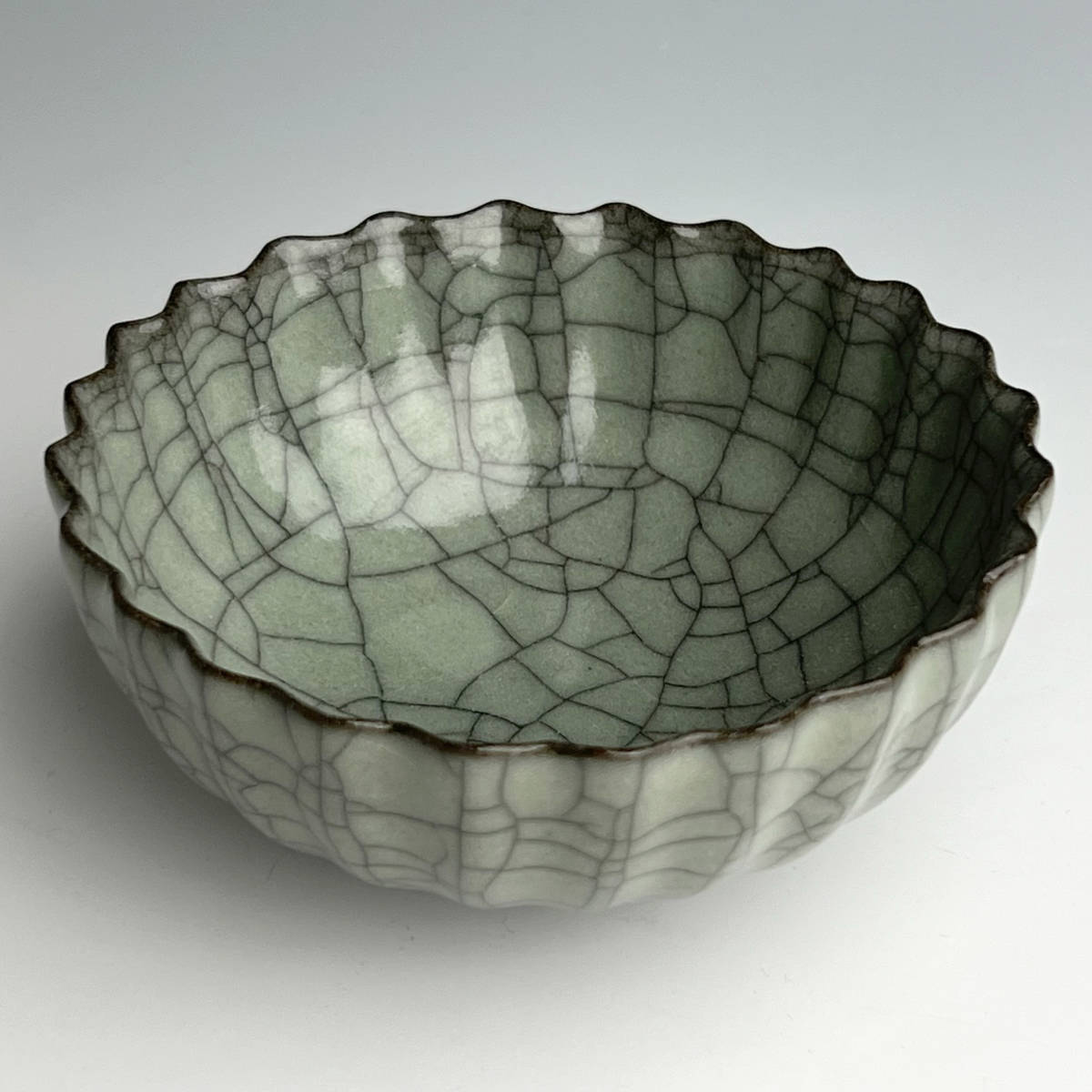 唐物 中国古玩 中国美術 唐物 擺件 哥窯 陵花 杯 中国古玩 中国美術 唐