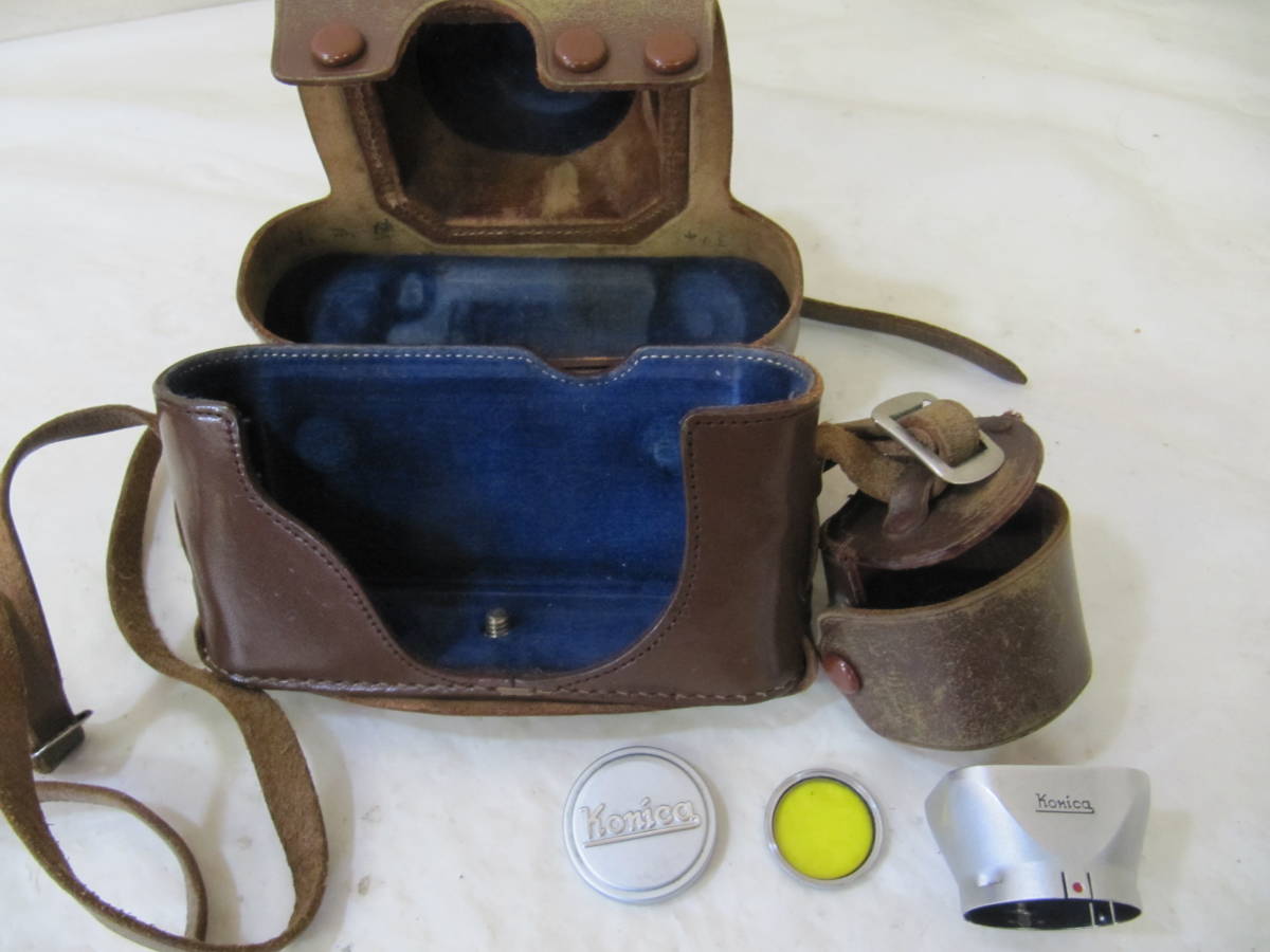 konica コニカ 小西六 Pearl II 革ケース付き konica コニカ 小西六