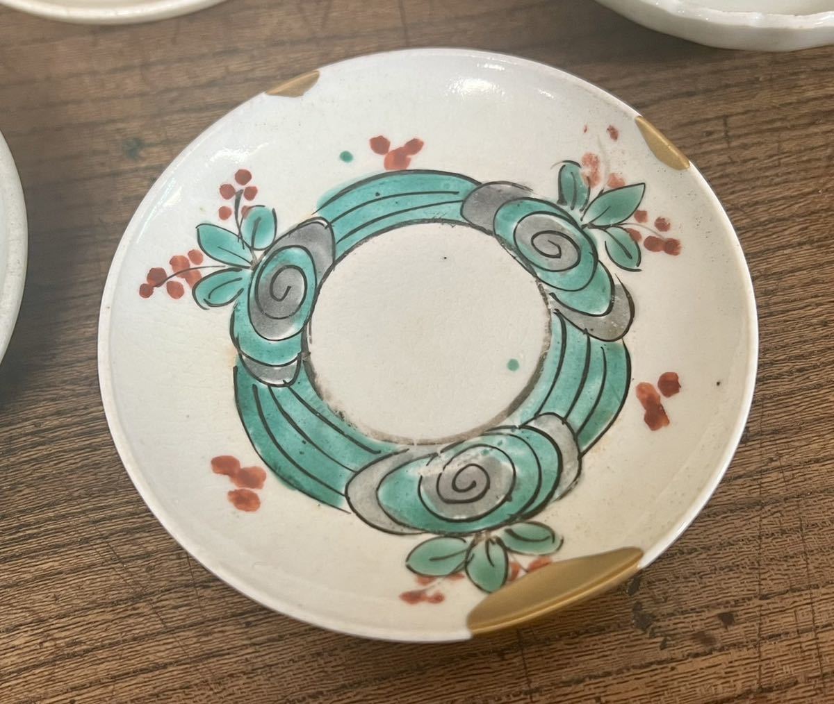 土江田コレクション／古伊万里 色絵小皿 4点 江戸時代中期 図録掲載品