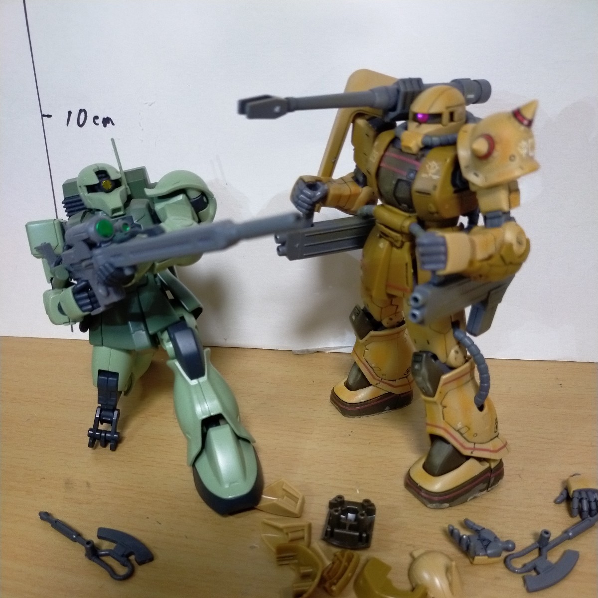 HGUC 1/144 ザク ハーフキャノン 塗装 ザクⅠ スナイパータイプ 完成品 
