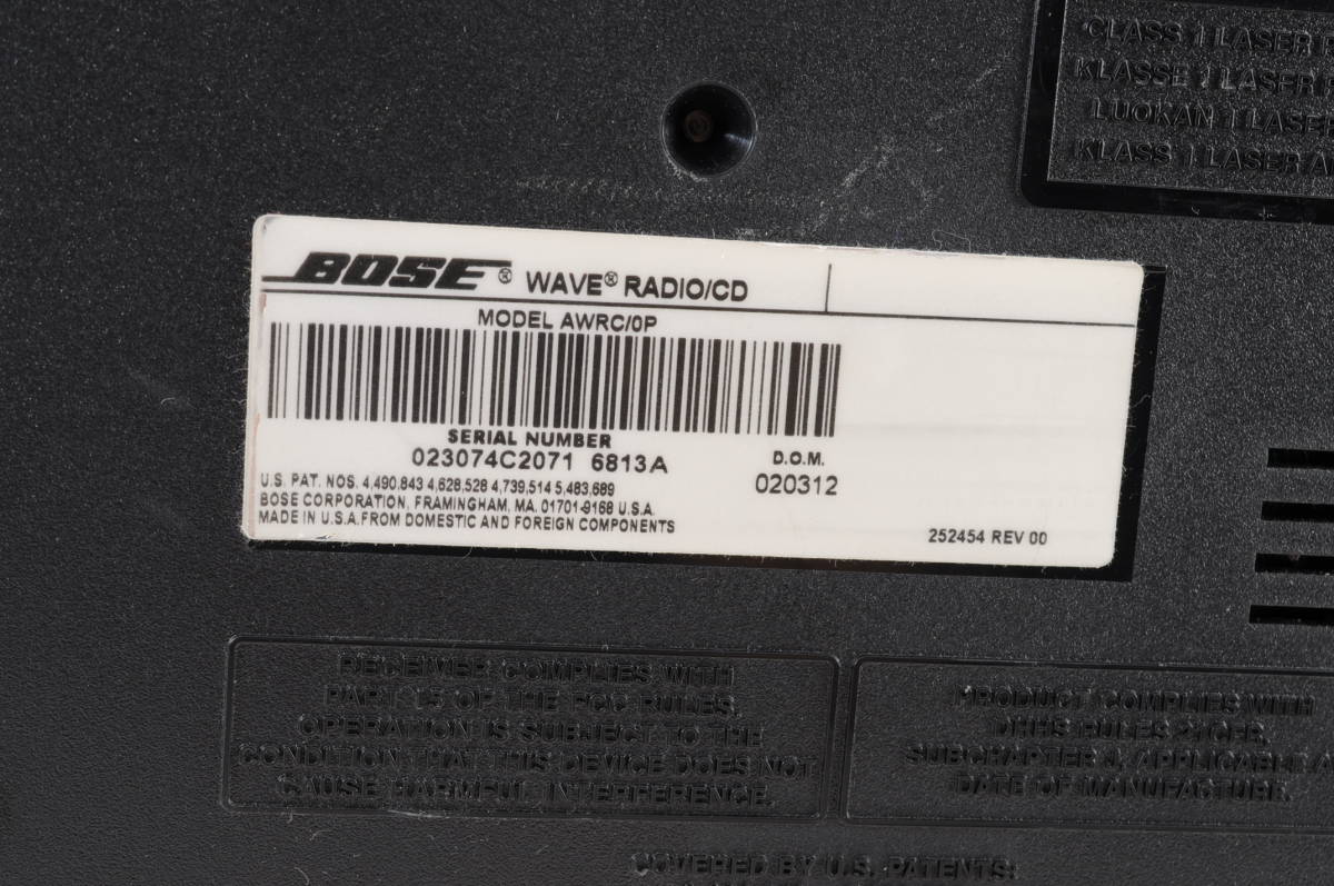 発送は MHM14]動作品 BOSE ボーズ WAVE RADIO /CDプレイヤー リモコン付き