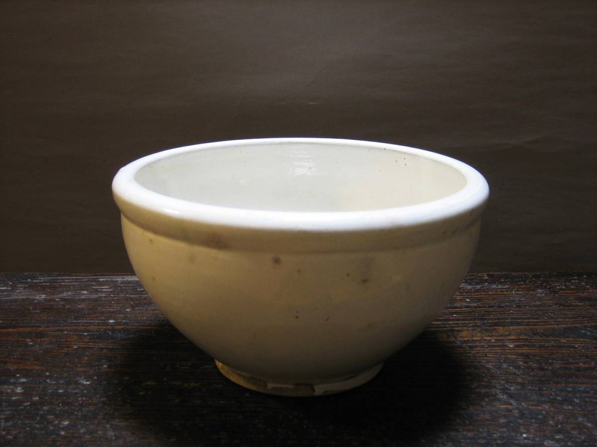 白釉 ねりばち 鉢 白 浅い 